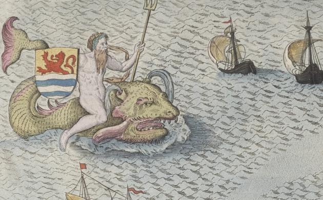 zeemonster op kaart van Ortelius